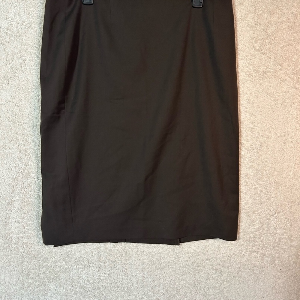 Ellen Tracy Skirt Size 14 Knee Length Brown Wool Work Business. School Girl